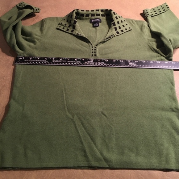 HAMPSHIRE STUDIO Green Black SPRING SUMMER Collared Polo Pullover, Size  XL - Picture 4 of 8